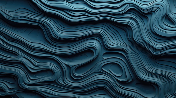 Vagues bleues abstraites en 3d