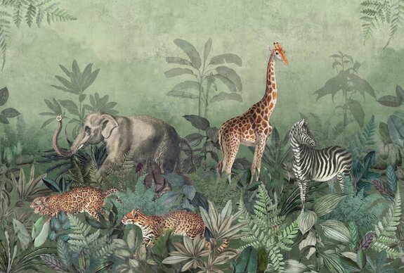 Animaux de safari dans la jungle tropicale