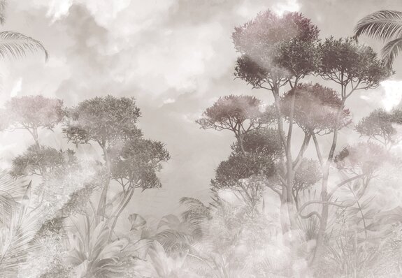 Forêt tropicale dans le brouillard