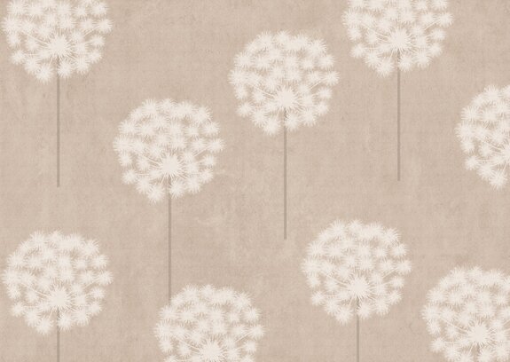 Fleurs de pissenlit abstraites sur fond beige