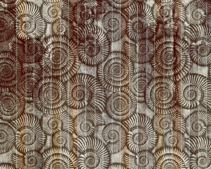 Motif de coquillages avec fond texturé