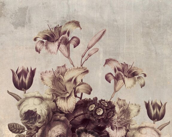 Fleurs vintage sur fond texturé