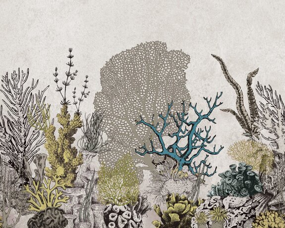 Motif de mer de corail sur un fond texturé