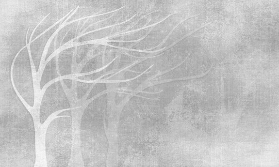 Silhouettes d&#39;arbres sur une texture de béton