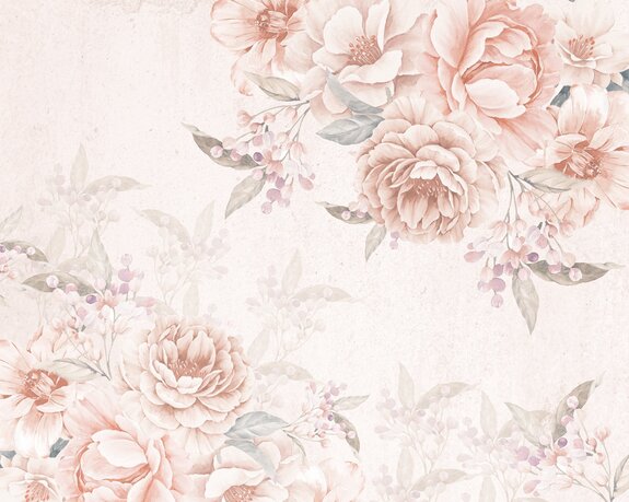 Fleurs aux couleurs pastel avec un fond texturé