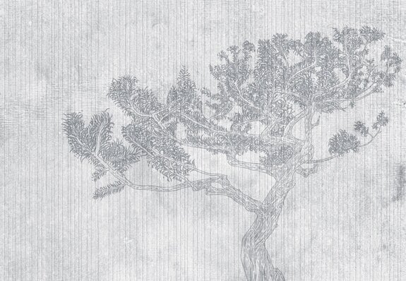 Paysage d&#39;arbres vintage minimaliste