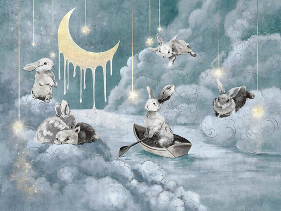 Lapins dans le pays du ciel - une composition pour enfants