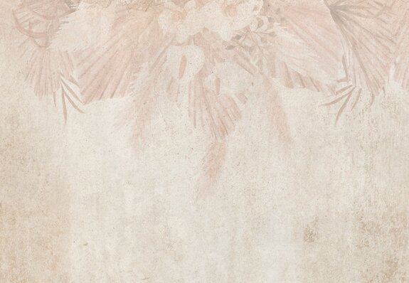 Une composition de fleurs suspendues et de feuilles tropicales