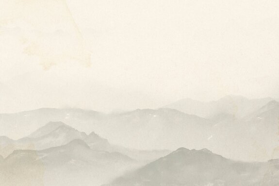 Paysage de montagne dans le style du minimalisme moderne