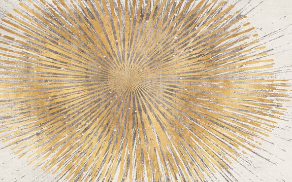 Cercle doré abstrait avec texture