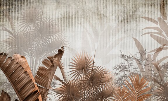 Feuilles tropicales aux couleurs d&#39;automne