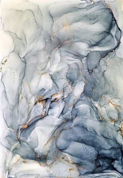 Marbre bleu avec des accents dorés dans un style aquarelle