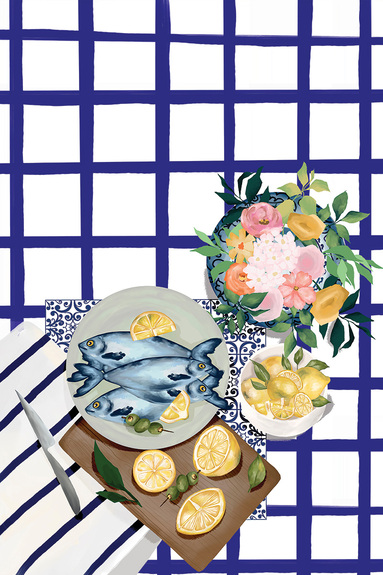 Sardines avec citrons et olives