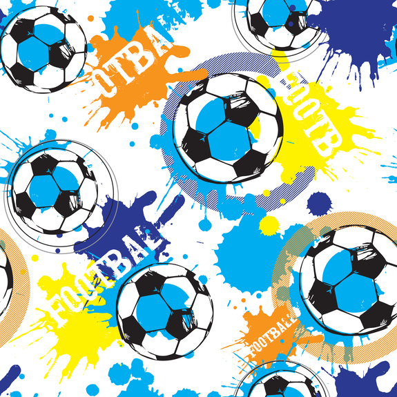 Ballon de football sur fond abstrait coloré