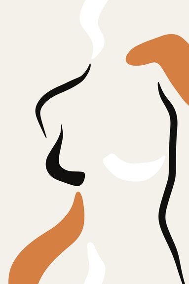 Silhouette féminine abstraite