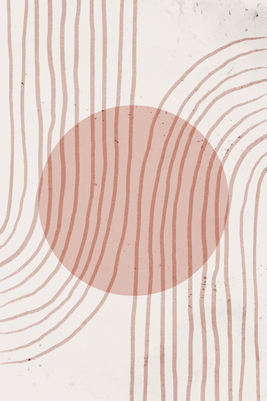 Graphique abstrait avec des lignes roses et un cercle