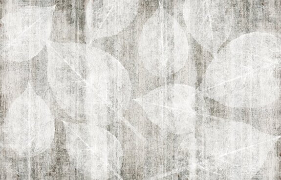 Feuilles subtiles sur fond en carton dans des tons de gris