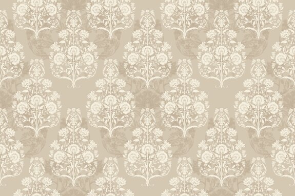 Ornements décoratifs sur fond beige