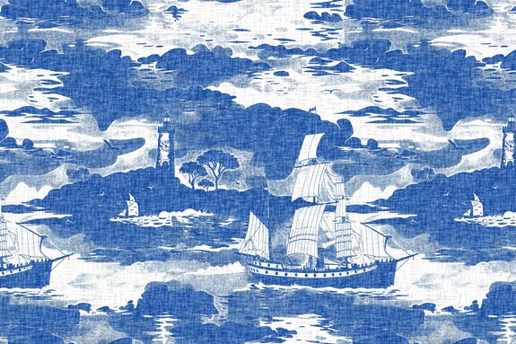 Paysage marin abstrait dans des tons bleus