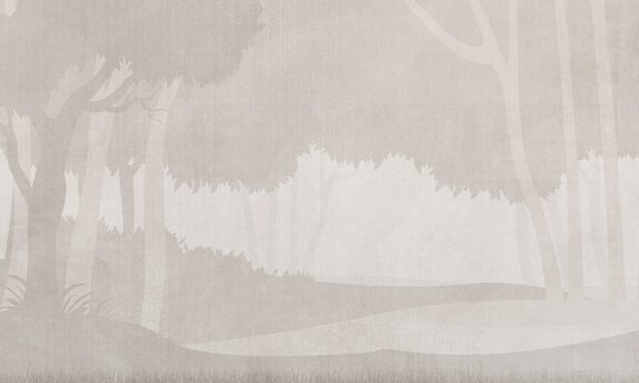 Paysage forestier minimaliste en beige