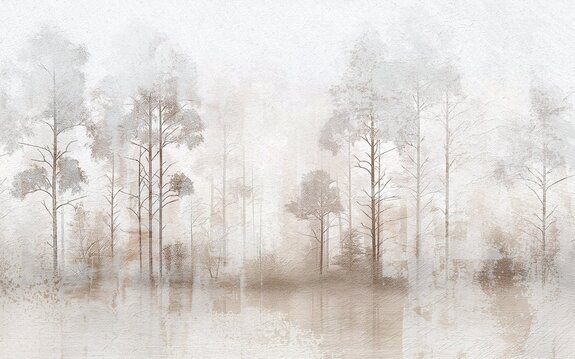 Paysage forestier peinture avec effet béton