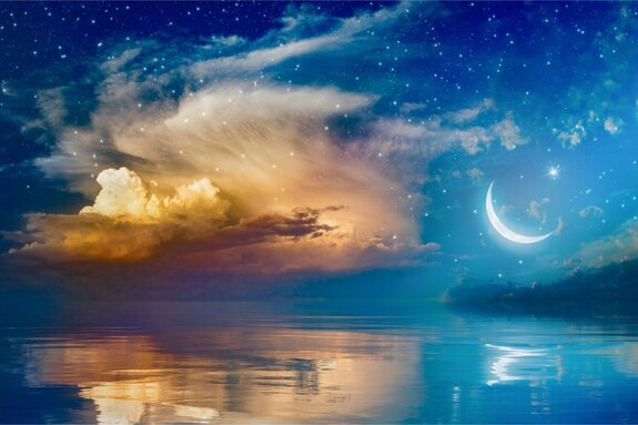 Nuit étoilée au bord de la mer