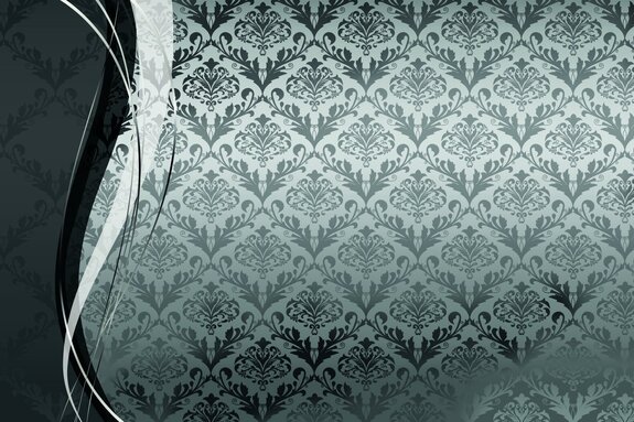 Motif monochromatique de style ornemental