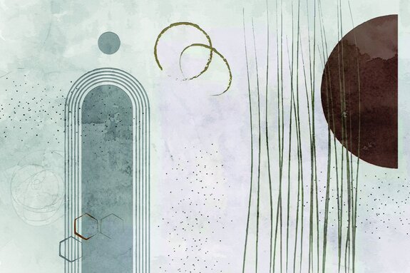 Forme d'arcs et de cercles sur le béton