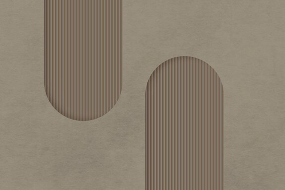 Formes d'arche marron avec des rayures