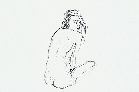 Croquis délicat d'une femme