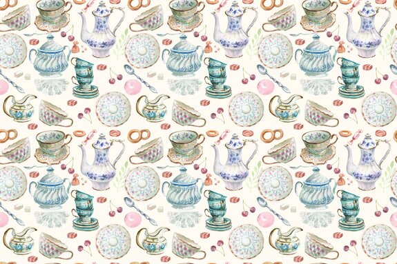 Porcelaine rustique décorée