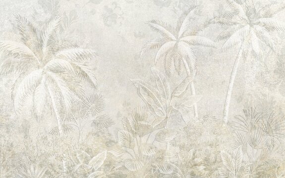 Paysage délicat de palmiers tropicaux