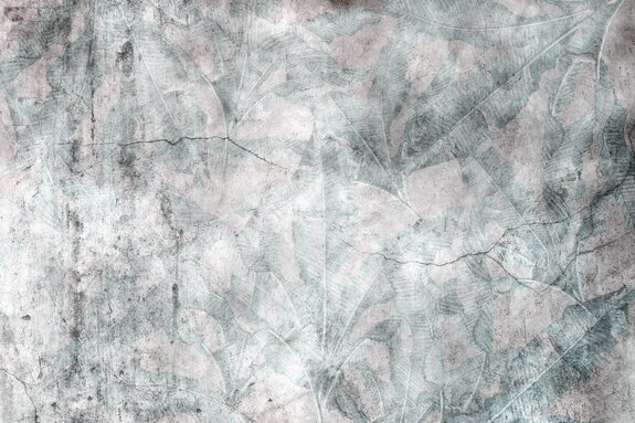 Mur en béton avec motif végétal