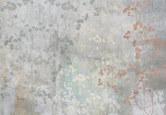 Reflet de feuilles sur un mur en béton