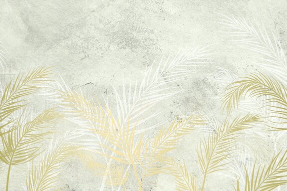 Herbes dorées sur fond de béton