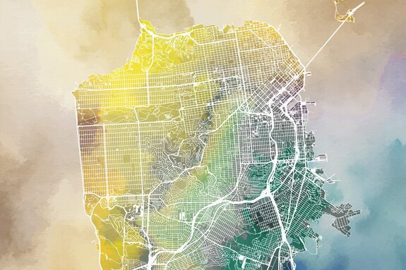 Carte de la ville de san francisco