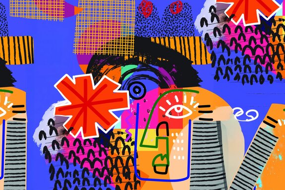 Expressions abstraites vivantes illustrations artistiques