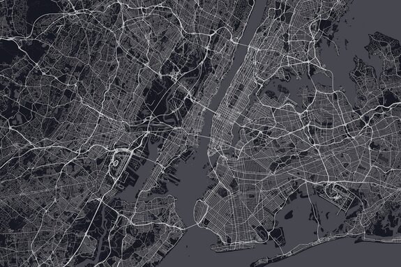 Carte de manhattan, new york