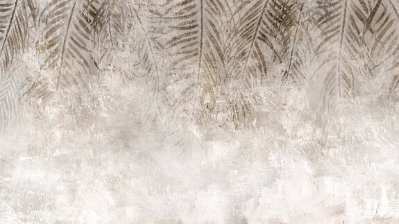 Feuilles de palmier brunes sur fond en béton style loft