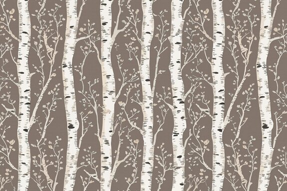 Bouleaux sur fond brun avec texture subtile