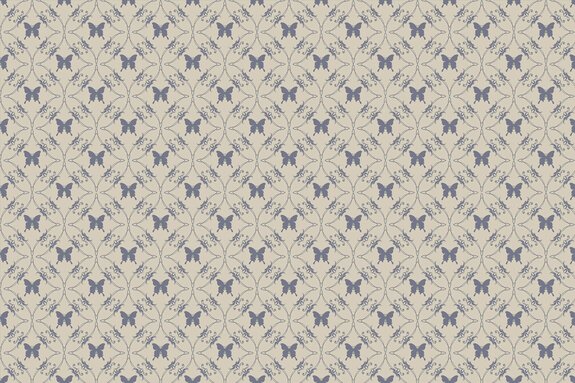 Ornements et papillons en style rétro motif artistique