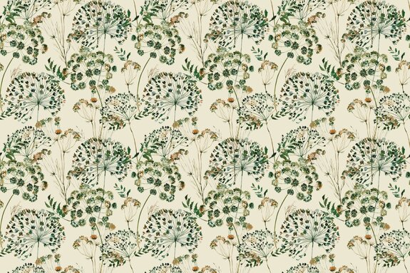 Pissenlits et fleurs des champs en aquarelle, motif botanique délicat sur fond clair