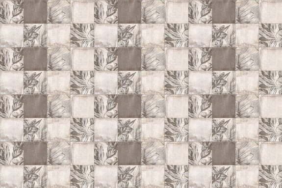 Carreaux carrés avec motif botanique