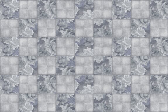 Imitation de carreaux carrés avec des feuilles
