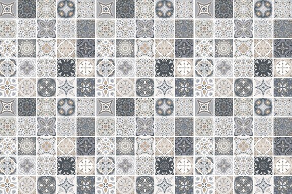 Motif d'imitation de carreaux en mosaïque