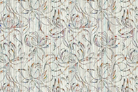 Croquis de fleurs sur fond de fines rayures