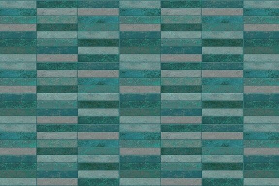 Carreaux verts en forme rectangulaire