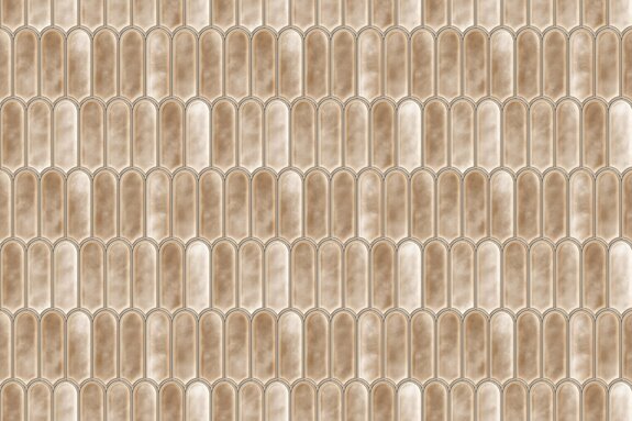 Carreaux muraux beiges en forme d'arcs