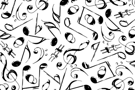 Différentes notes de musique