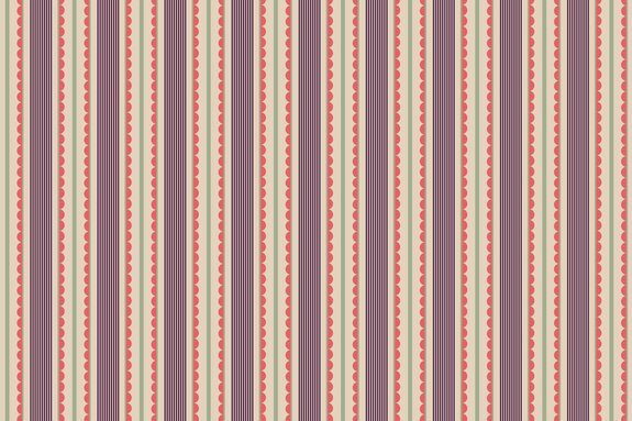 Rayures verticales classiques avec ornement ondulé